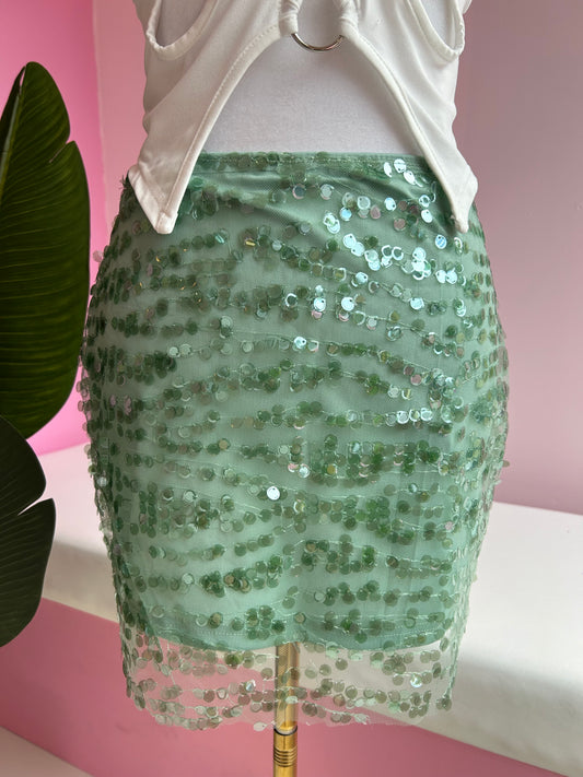 Menta Sequins Skirt