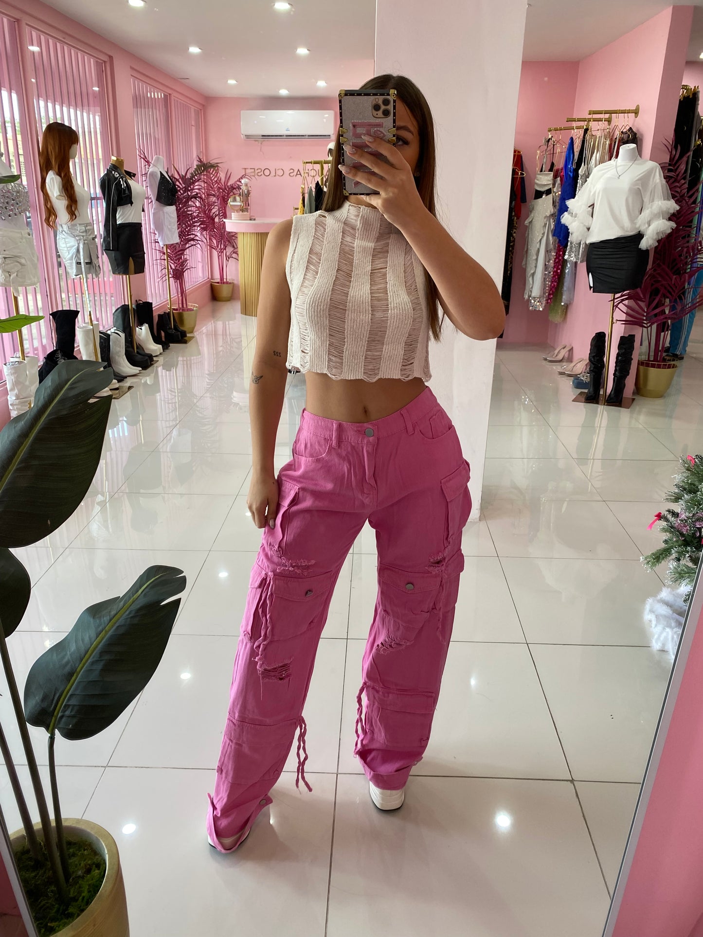 Crop Top Tejida