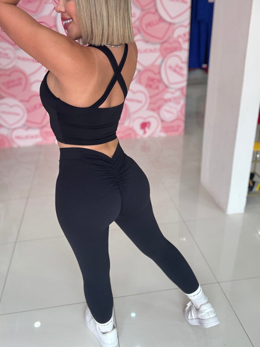 Skinny V legging Negro