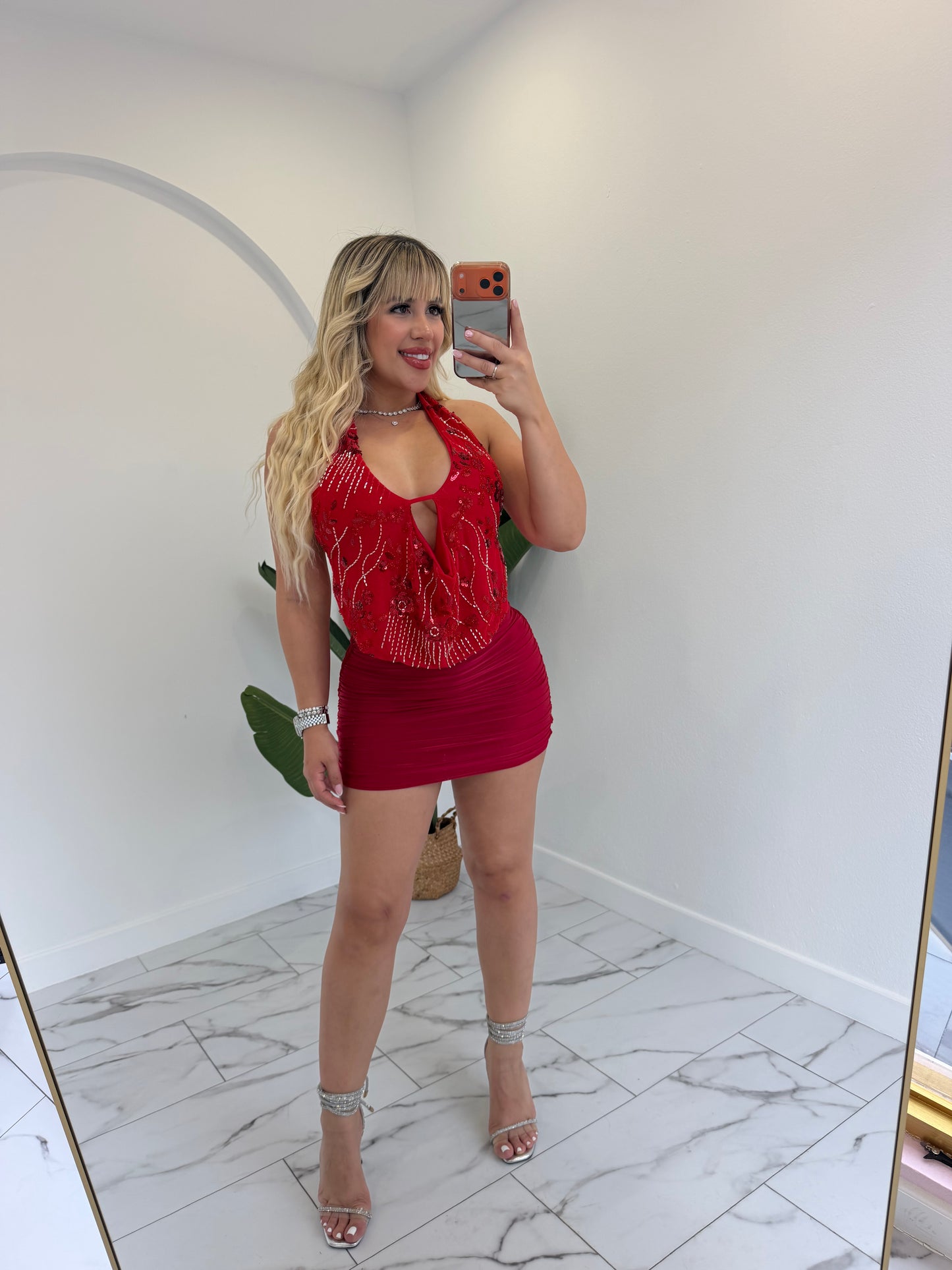 Fancy Sequins Halter top