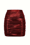 Metallic fruncida skirt