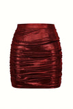 Metallic fruncida skirt