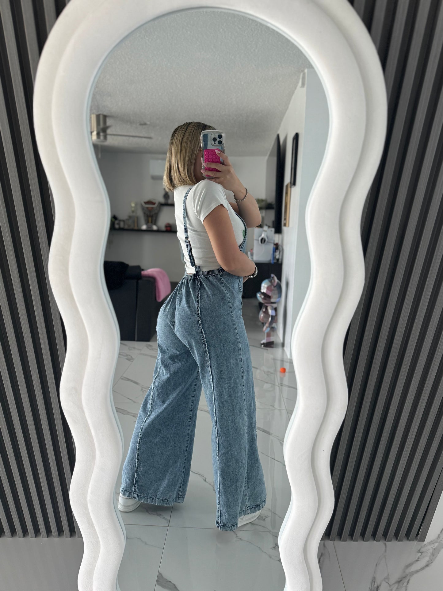 Denim mameluco