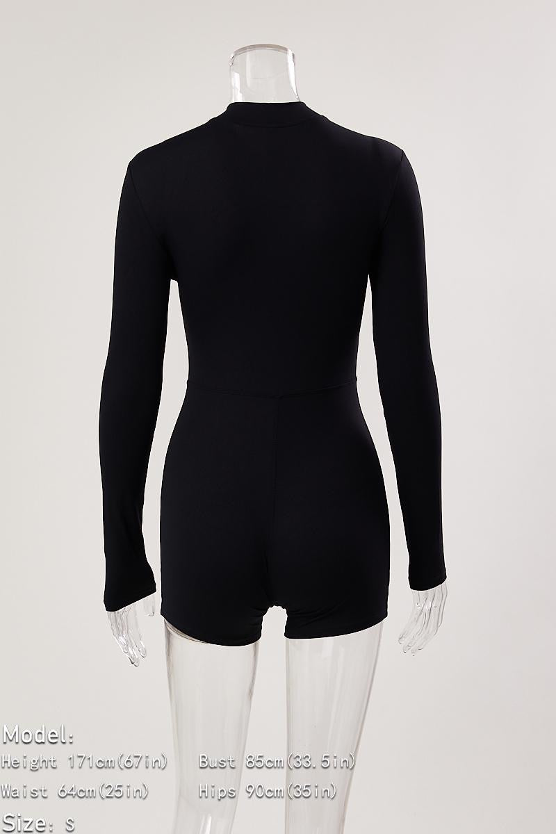 Romper zipper manga larga (espalda cubierta) sport
