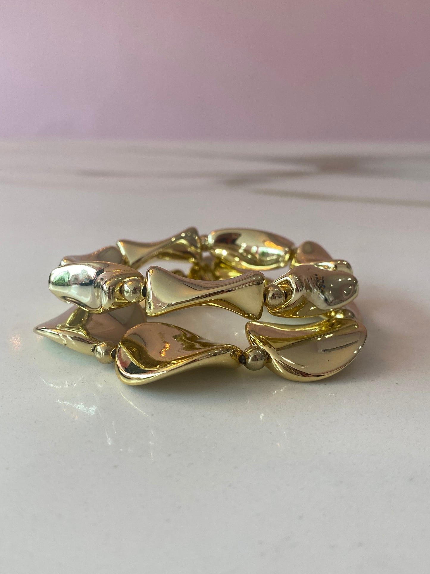 Golden chic pulseras