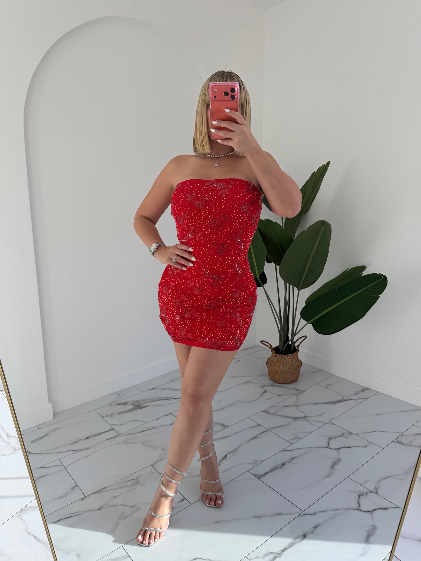 Fancy strapless dress