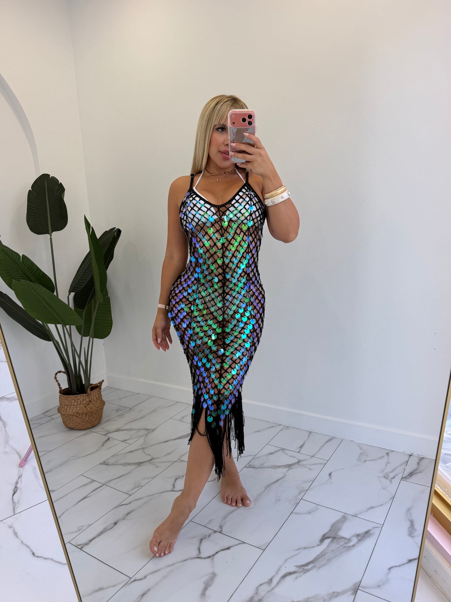 Mermaid crochet lentejuelas