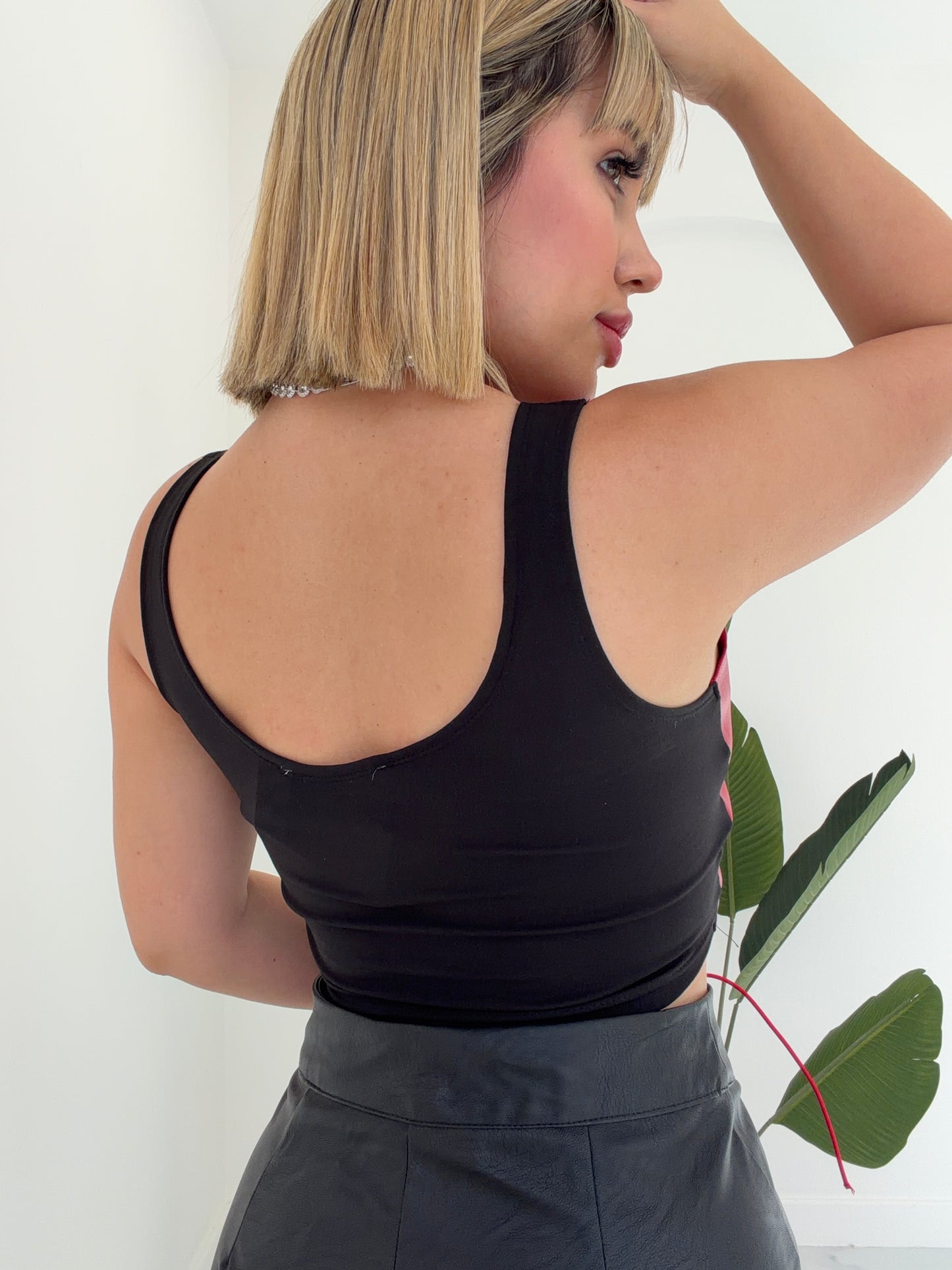 Corset leather red