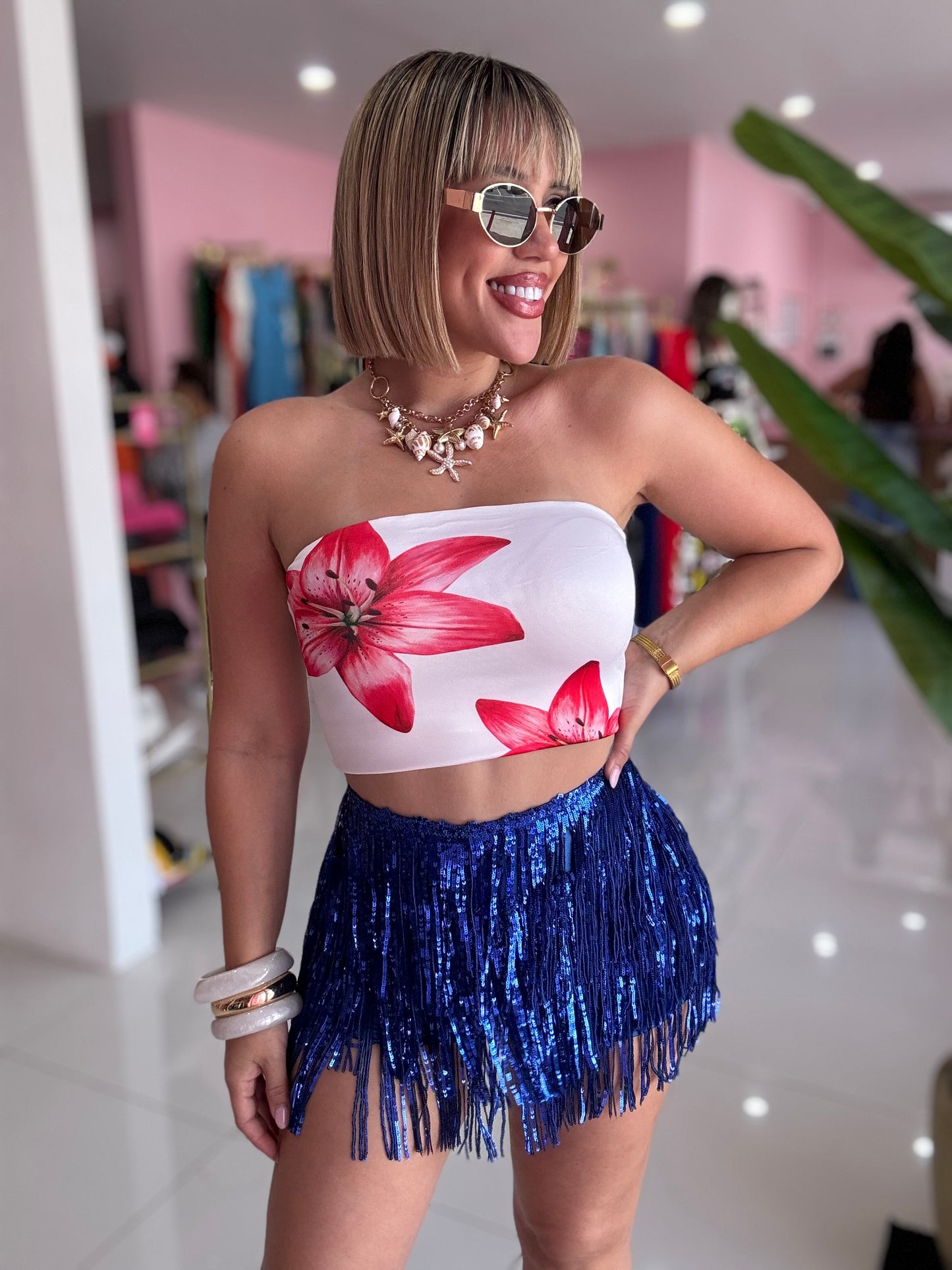 Flecos sequins Short