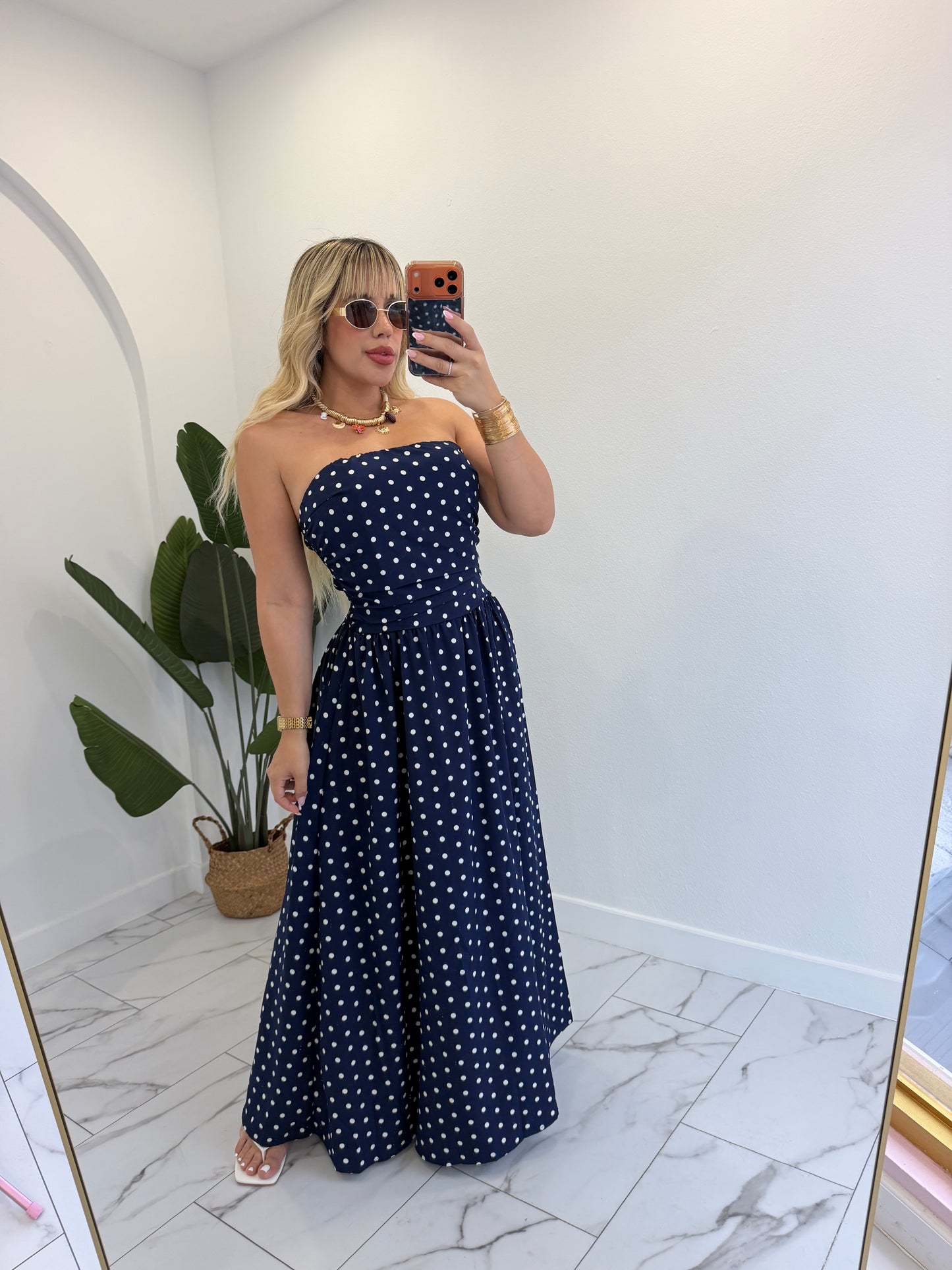 Maxi dot dress