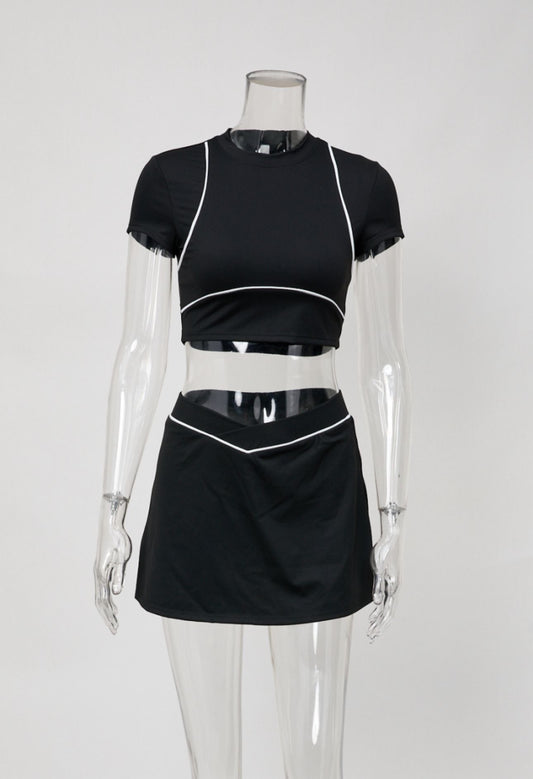 Crop skort set