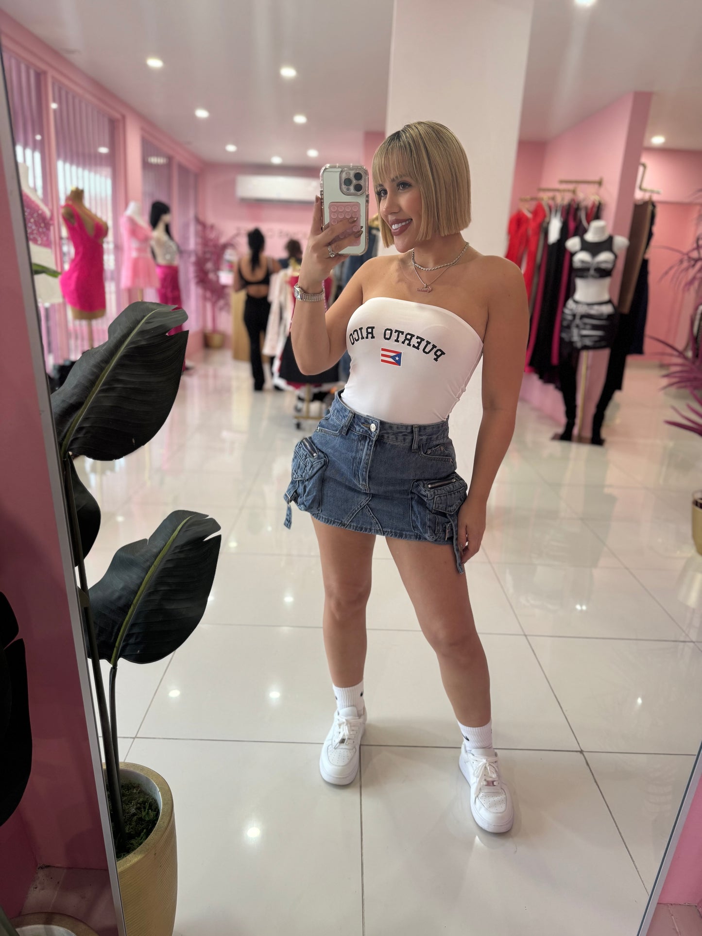Cargo Denim Skort