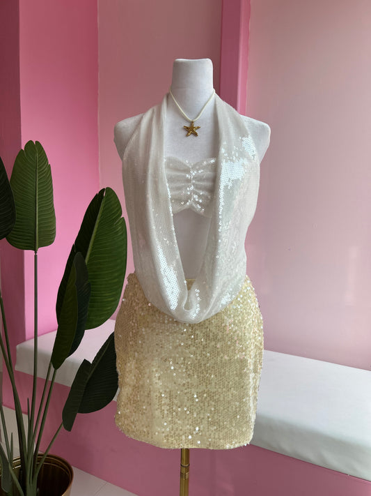 Pastel Sequins Skirt
