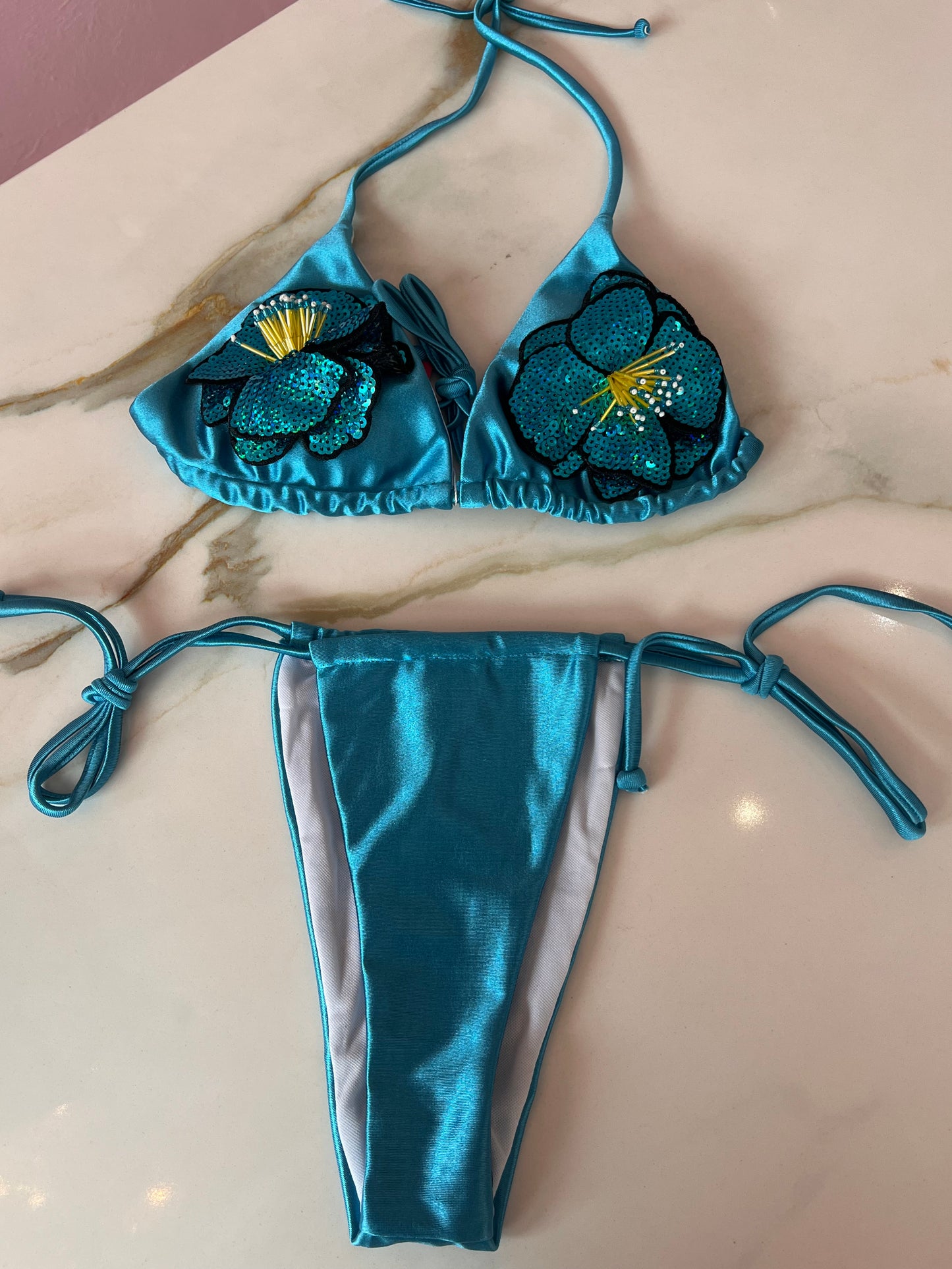 Metal Flower bikini set