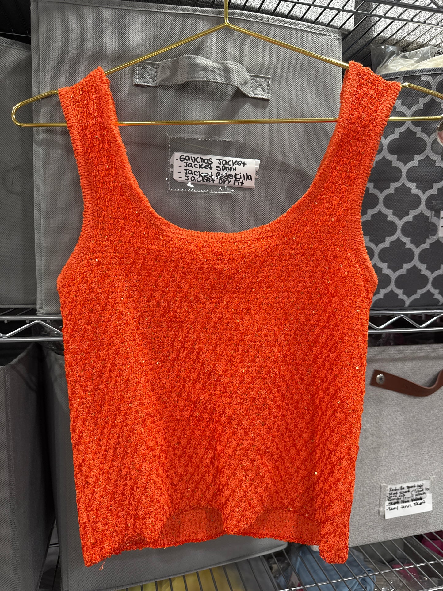 Orange cute tank top
