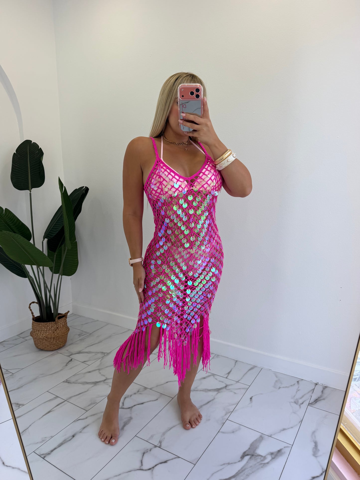 Mermaid crochet lentejuelas