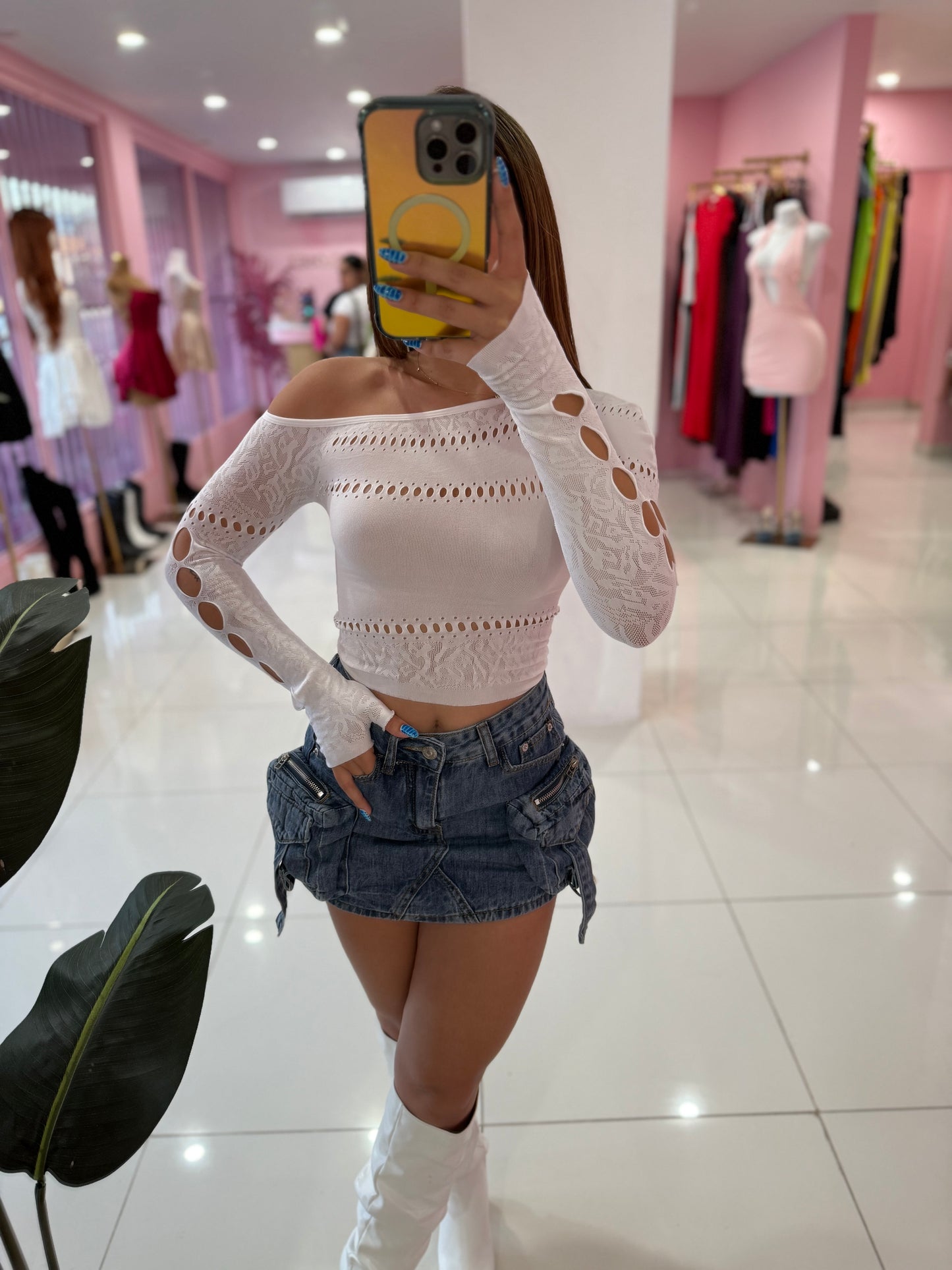Cargo Denim Skort