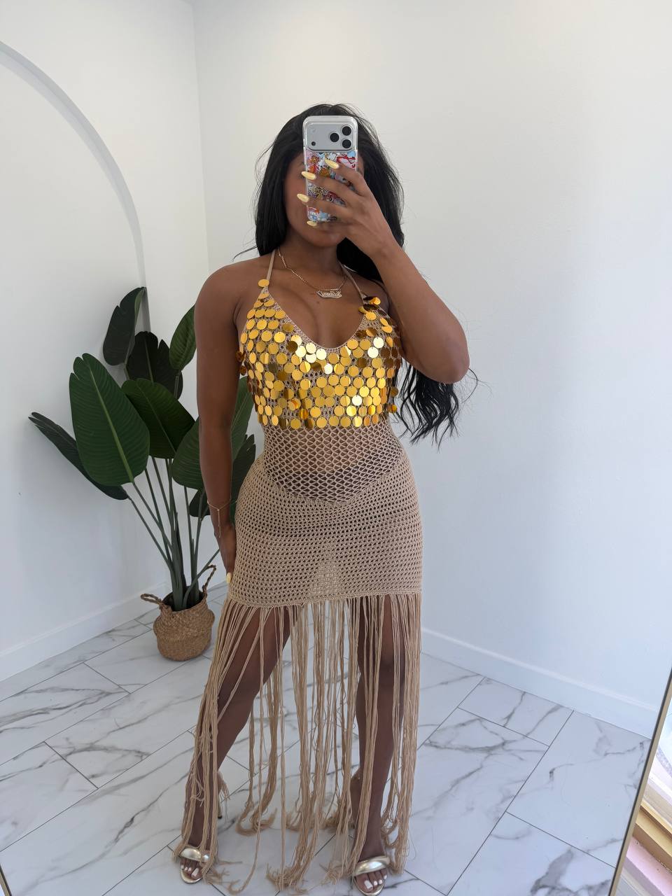 Crochet maxi dress