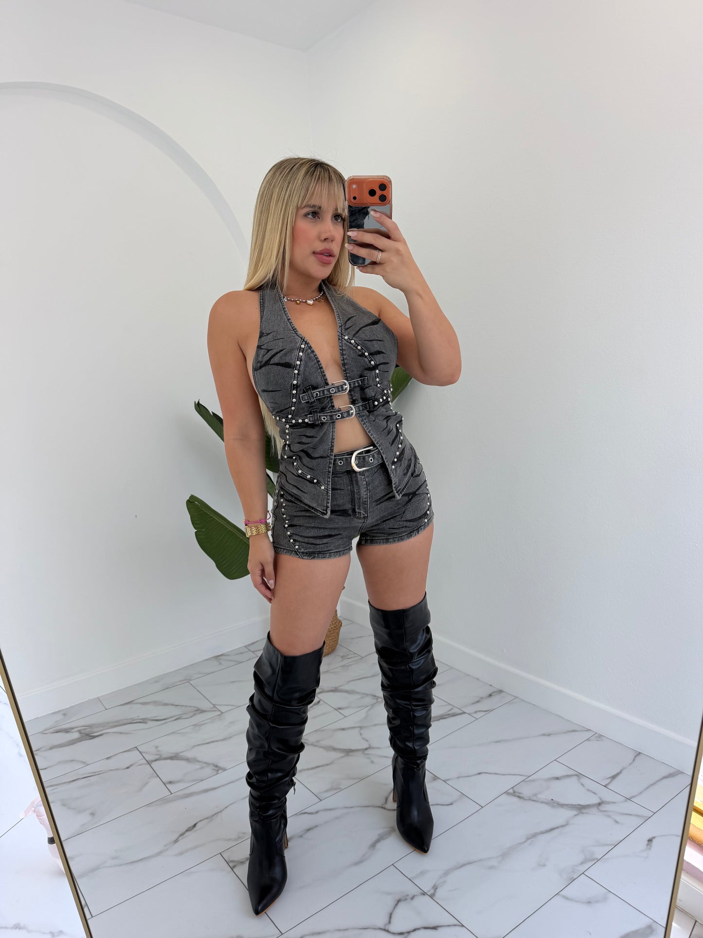Jam Short Denim Set