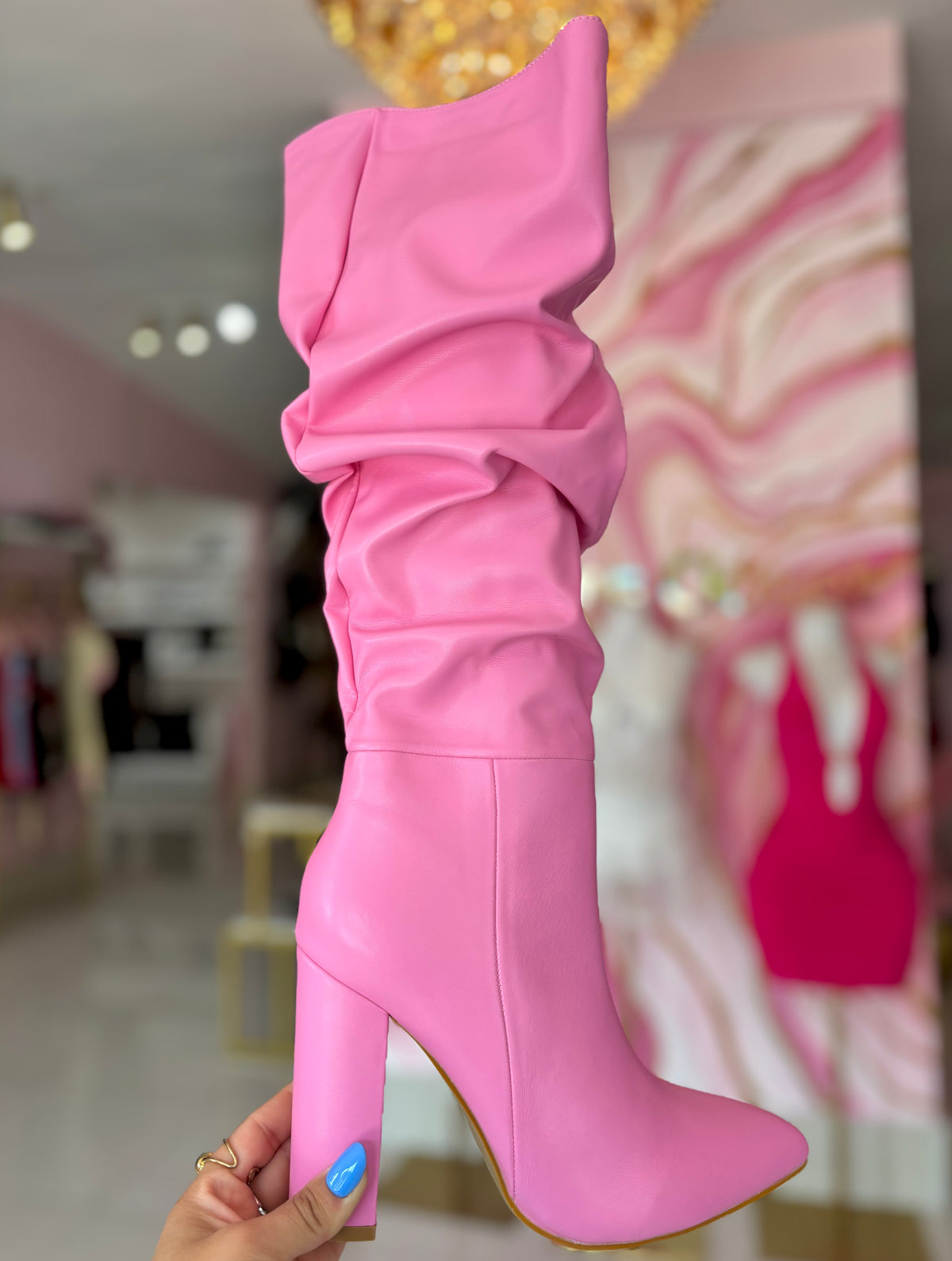 Botas Fruncidas Pink
