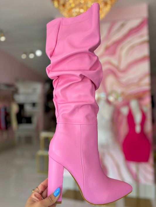 Botas Fruncidas Pink