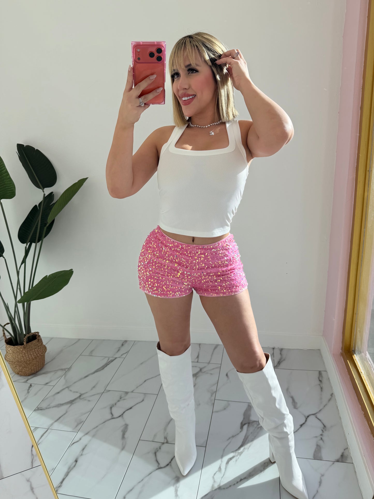 Velvet Pink Short