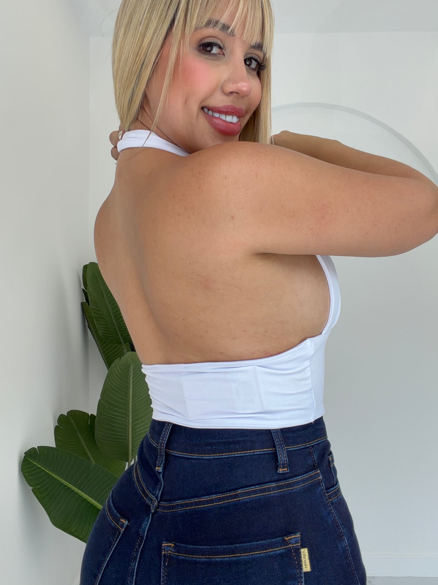 Halter V Crop Top