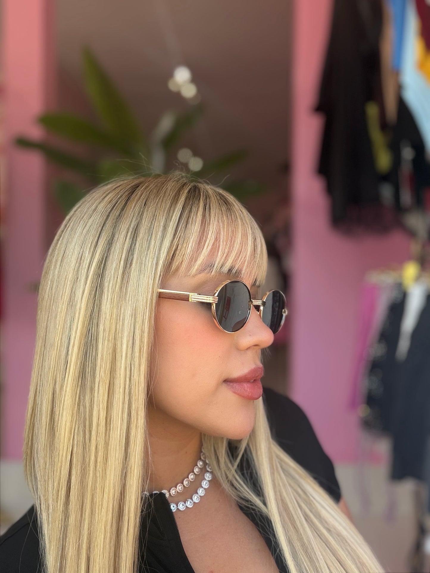 Gafas ovaladas madera