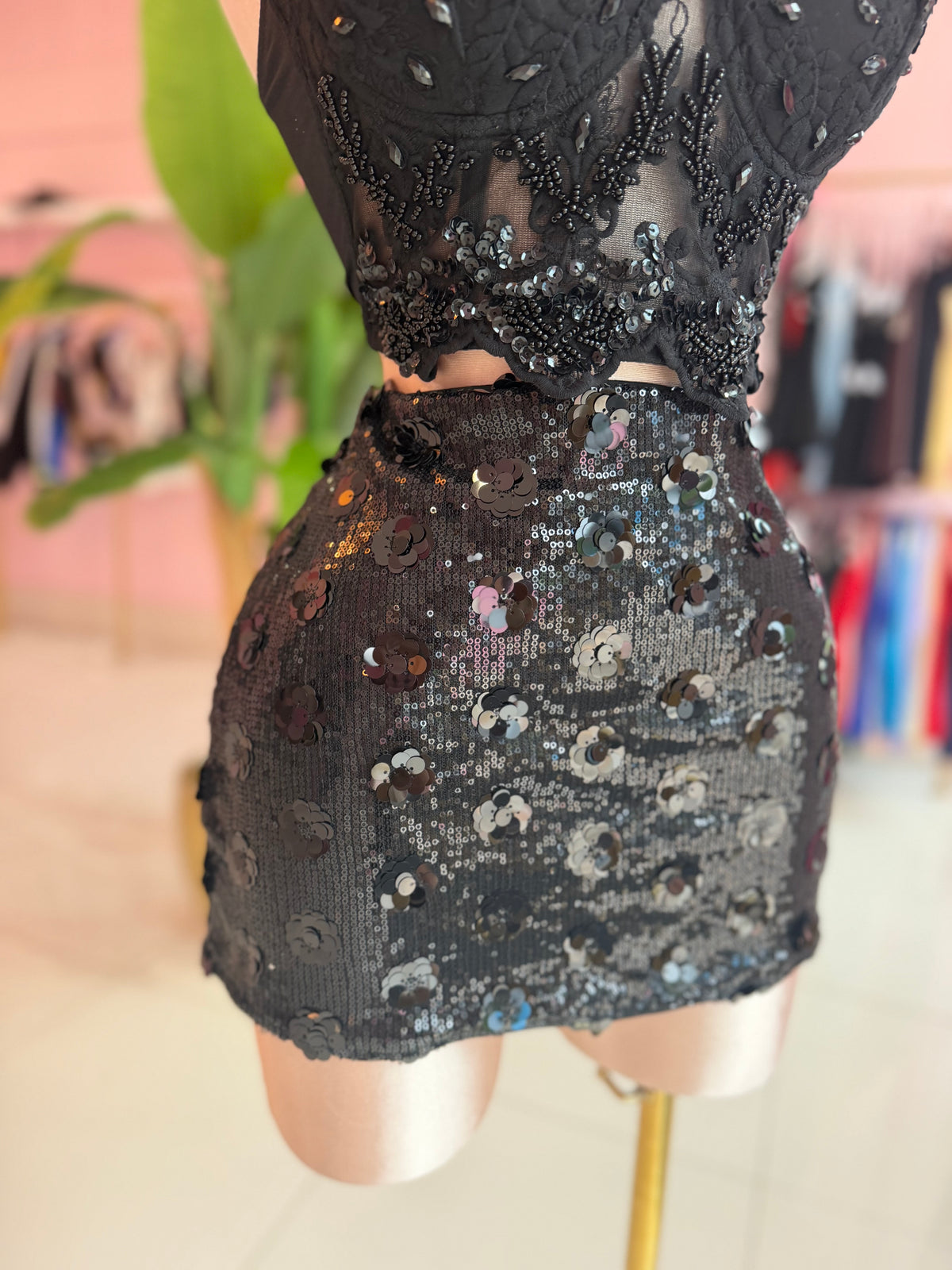 Flor Sequins Skirt