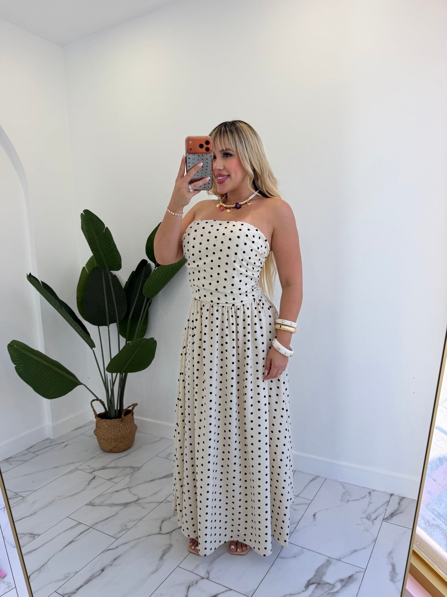 Maxi dot dress