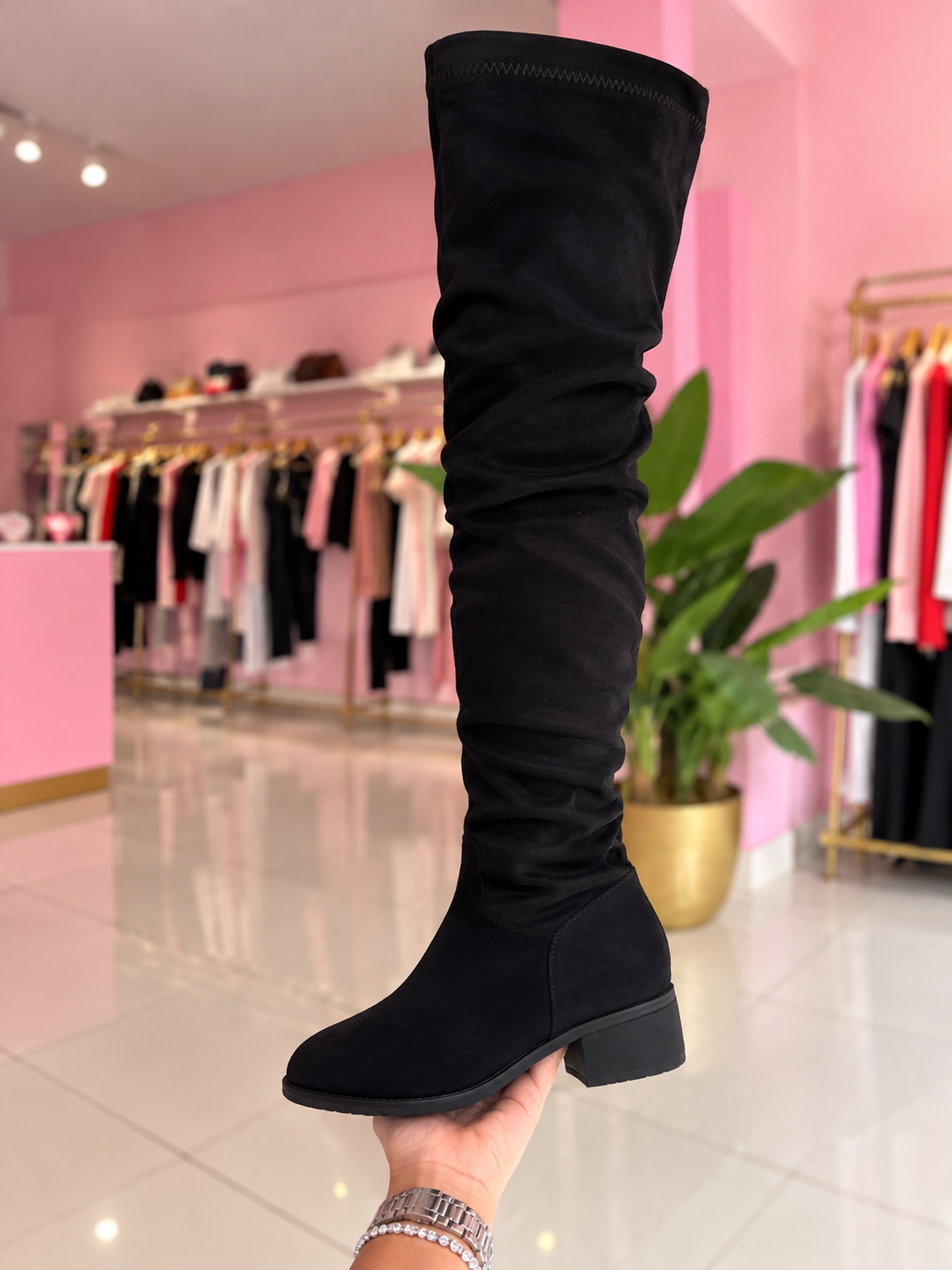 Botas long Gamuza