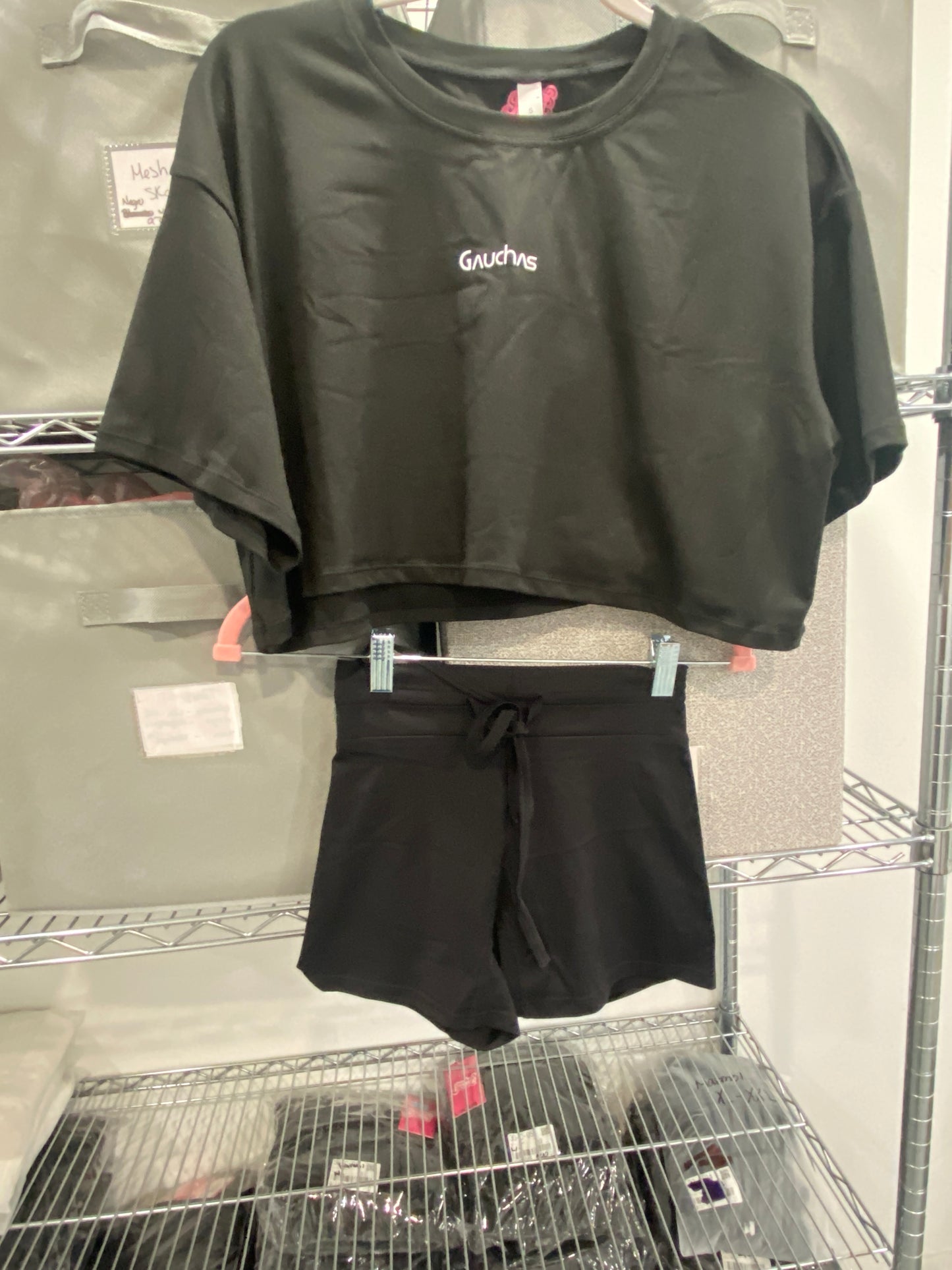 Crop top oversize short set