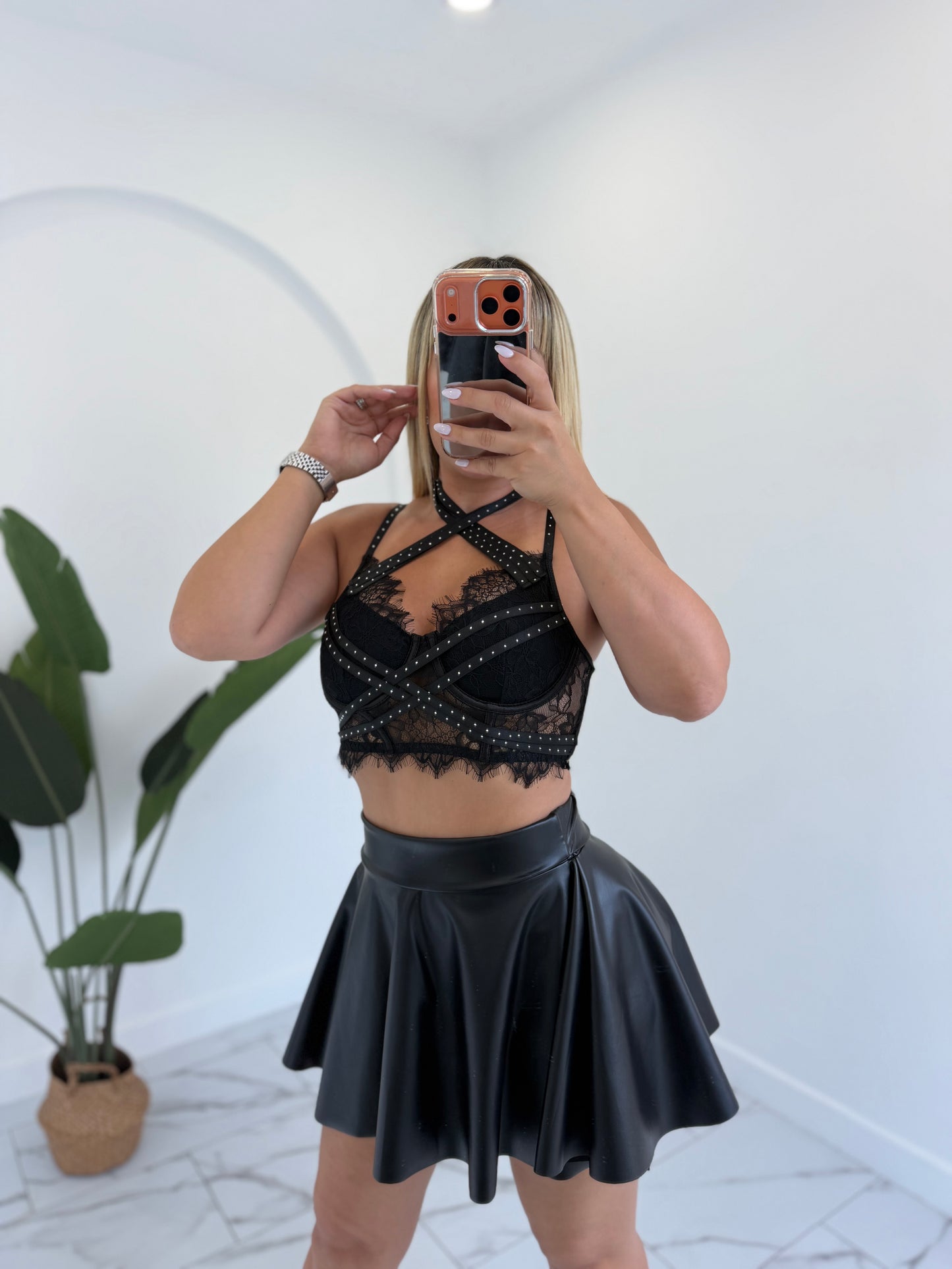 Campana Leather Skirt