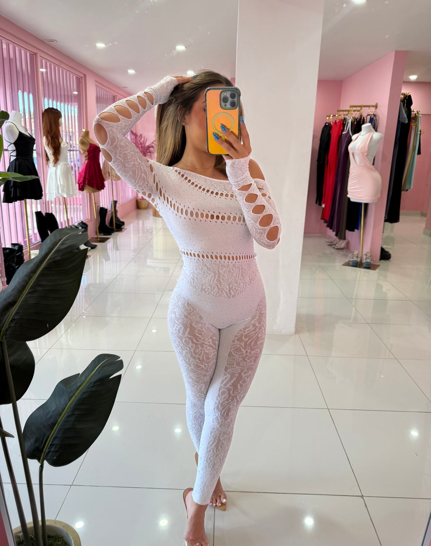 OS Rhinestone Jumpsuit