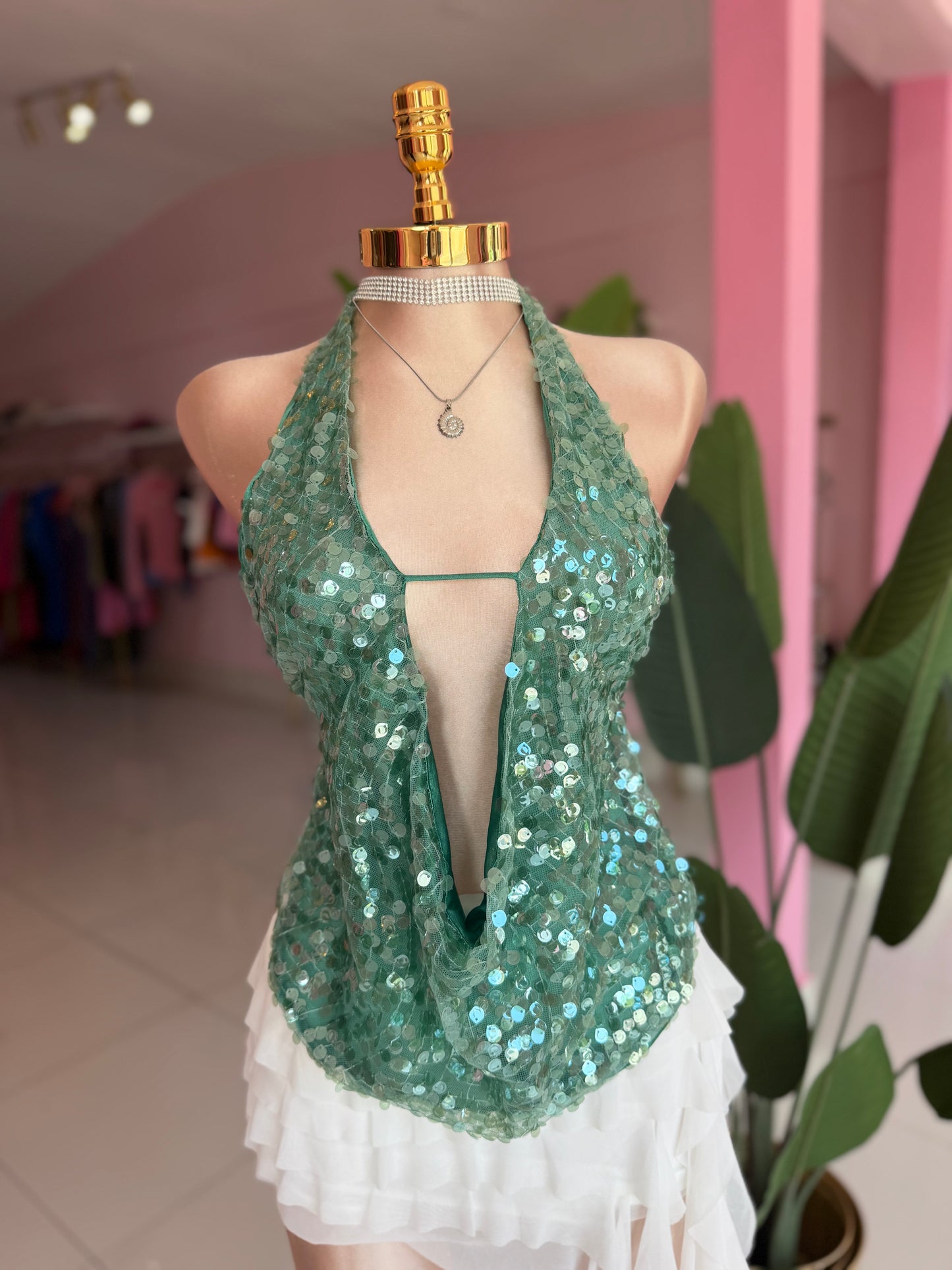 Sequins Colors halter top