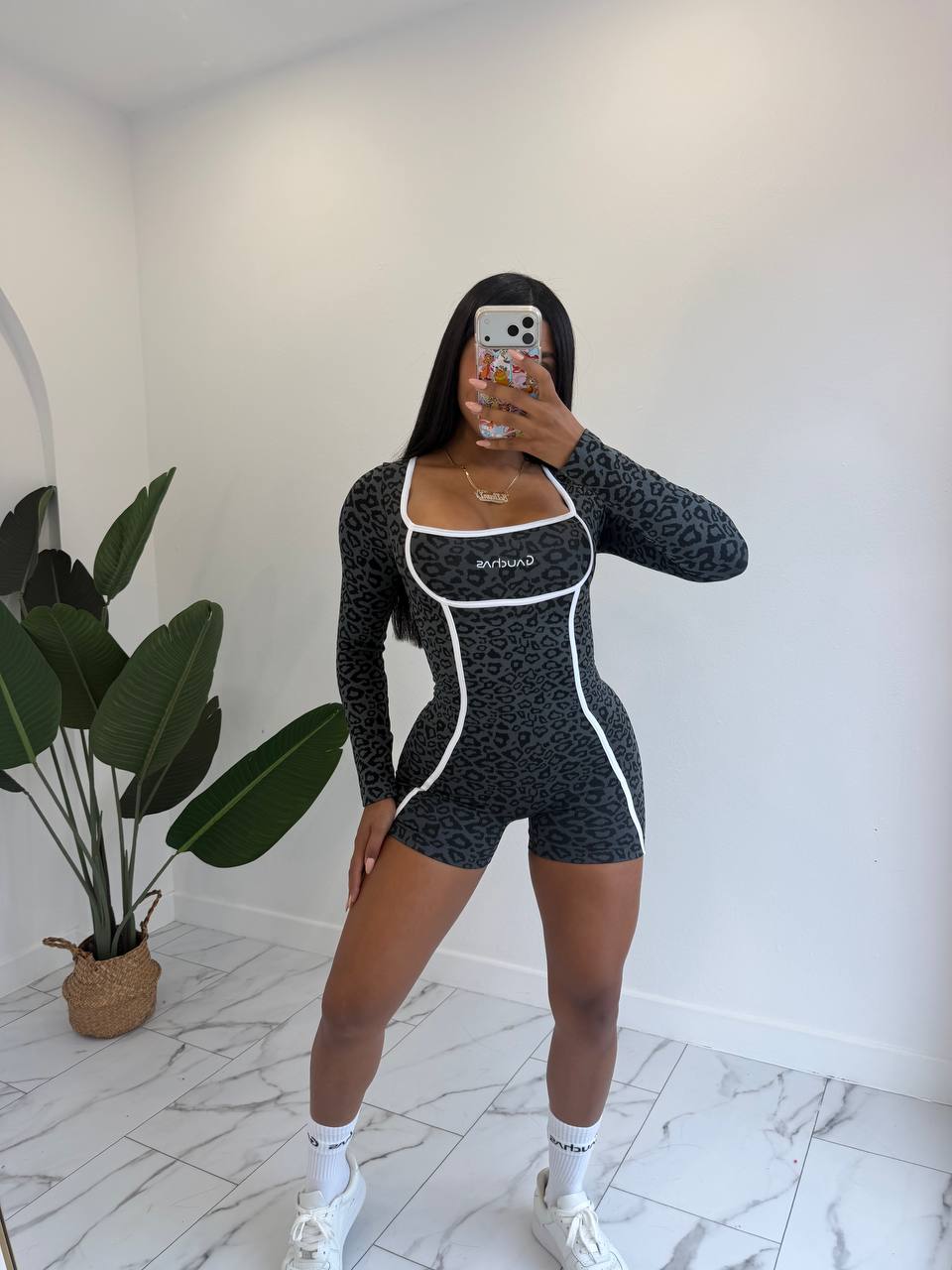 Leopard romper ML