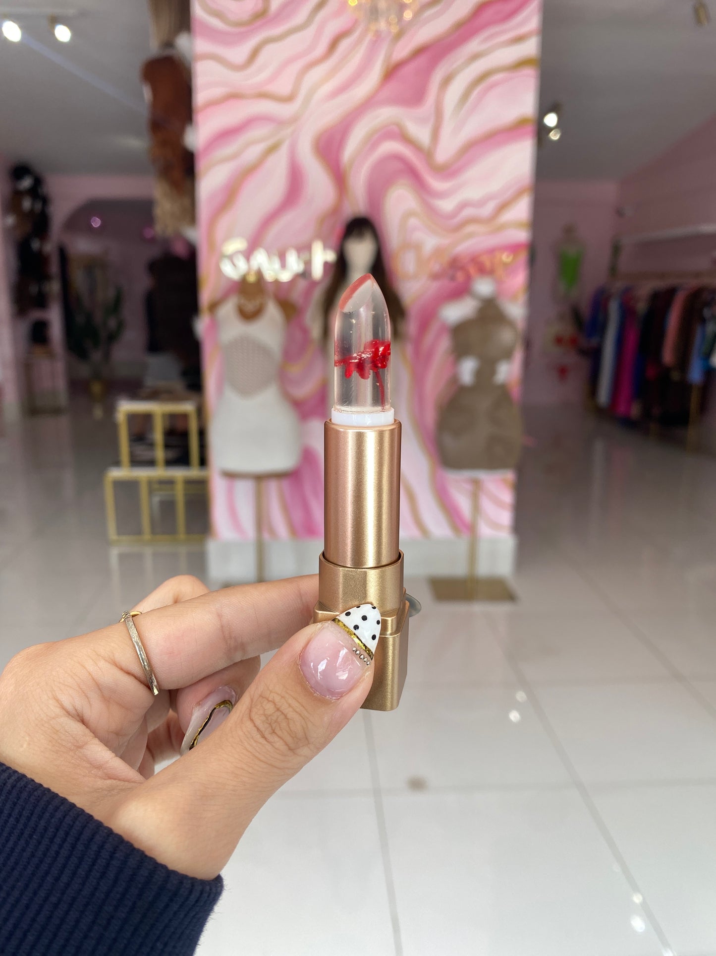 Lip balm flower