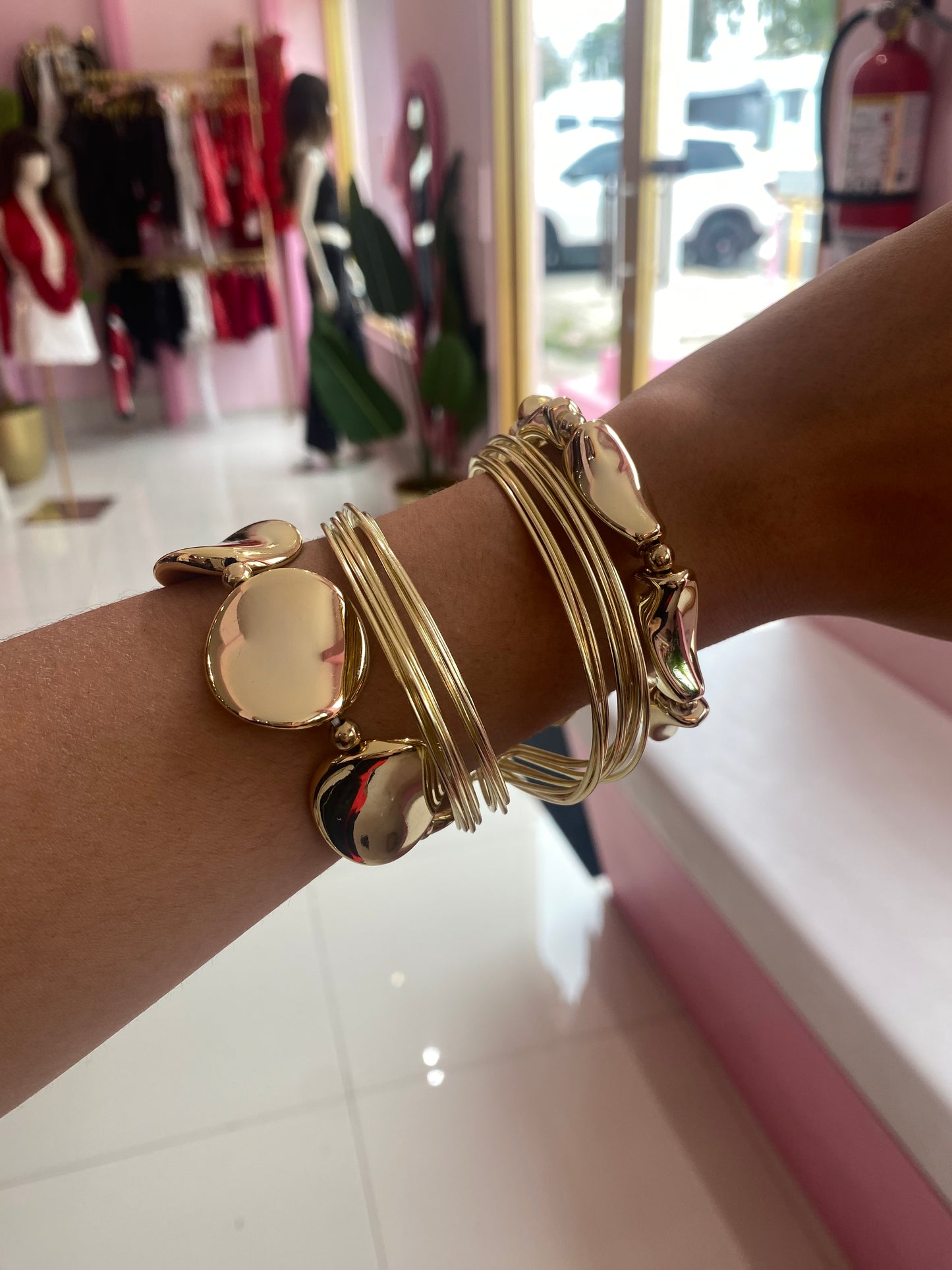 Golden chic pulseras