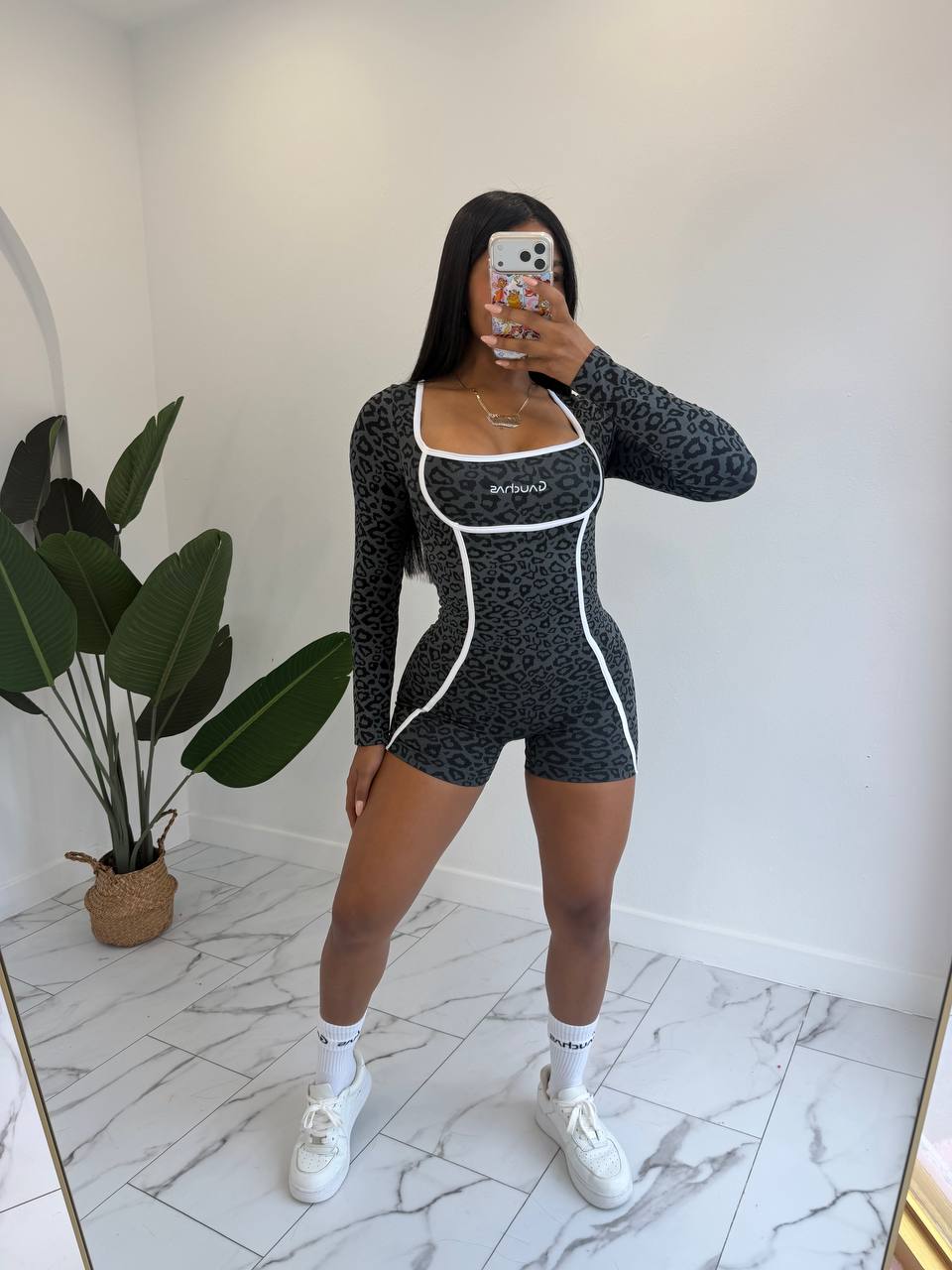 Leopard romper ML