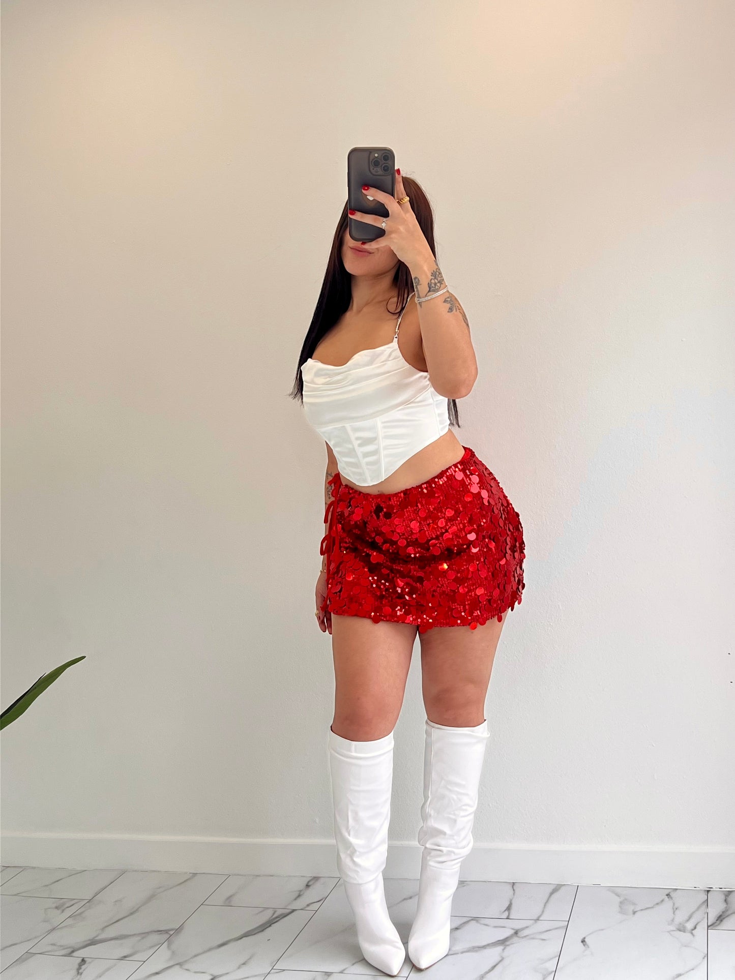 Satin Corset Rhinestone