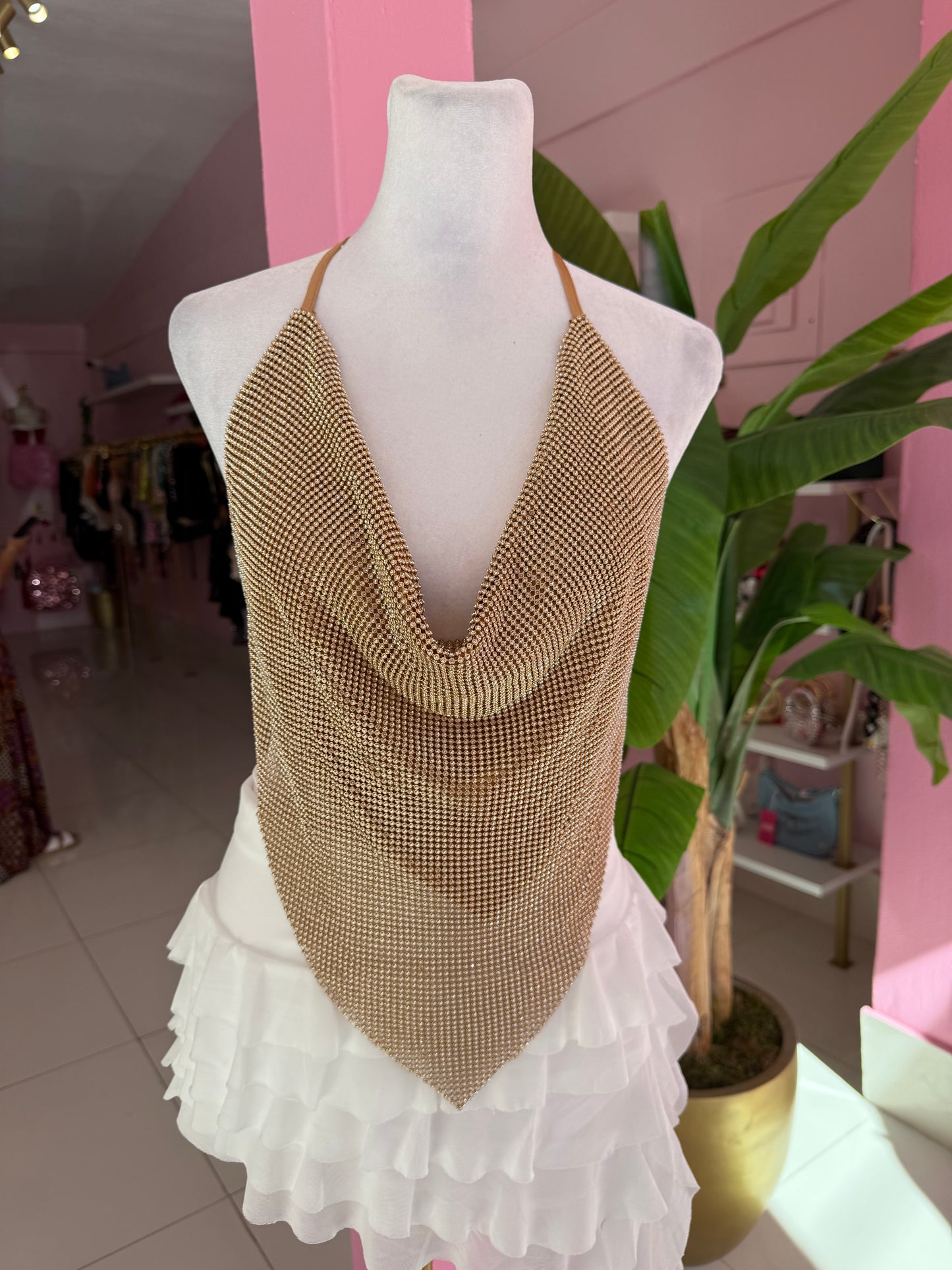 Arabe Halter Diamante