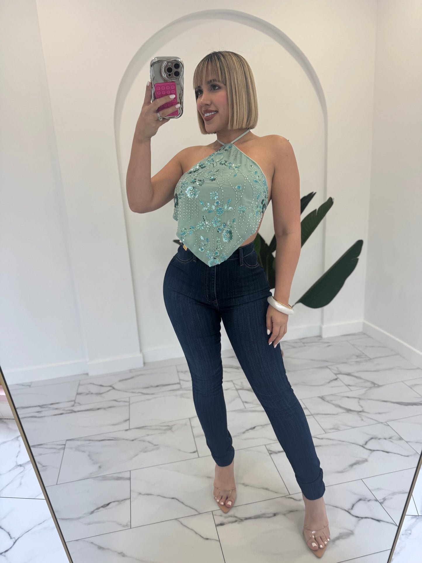 Vibrant skinny Dark Blue