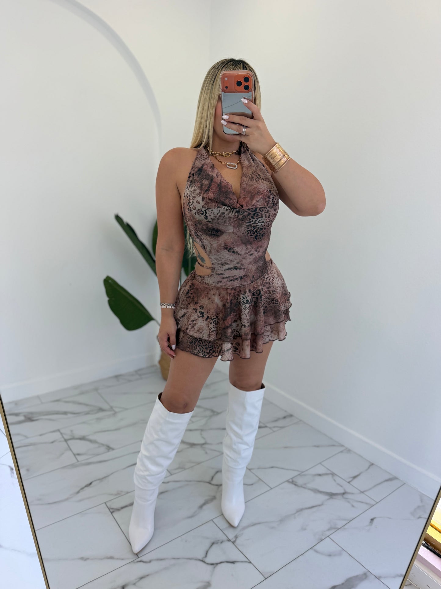 Petite Leopard dress