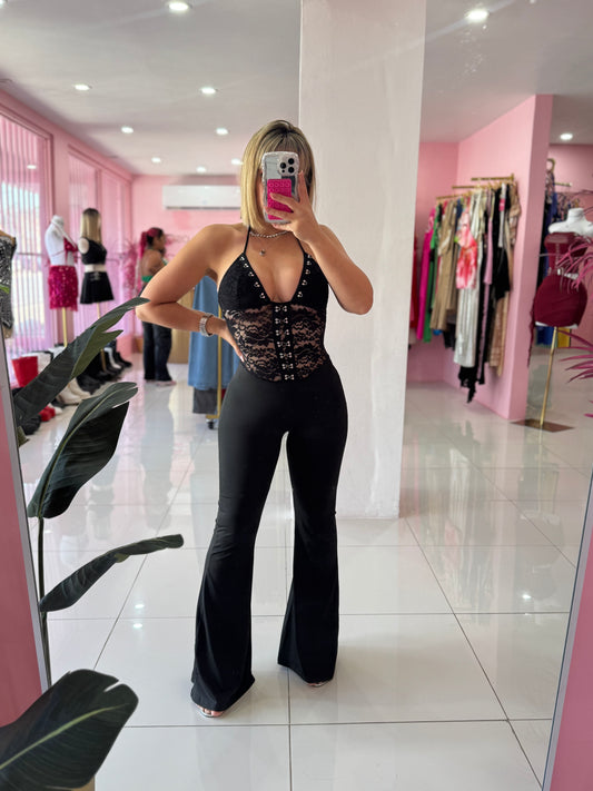 Encaje Black Jumpsuit