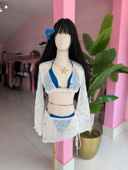 Crochet white set