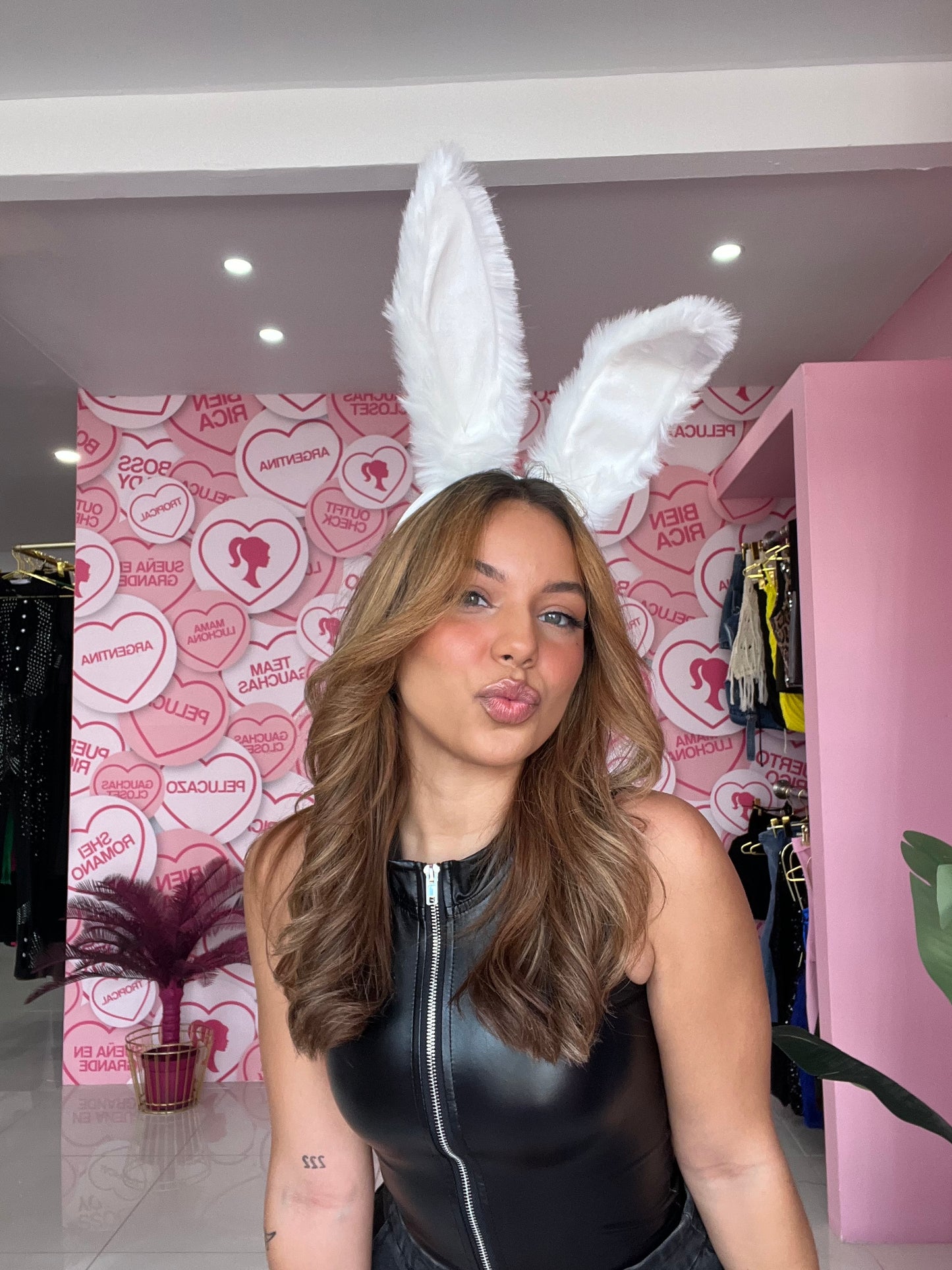 Fluffy bunny orejitas disfraz