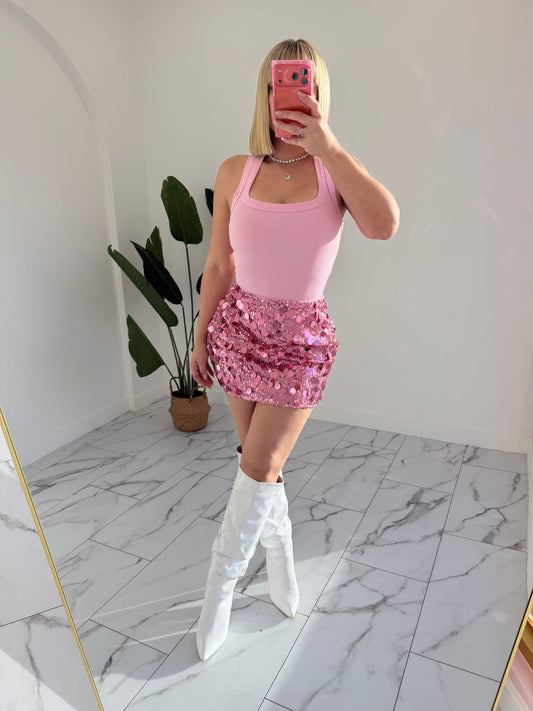 Viral Sequins Skirt