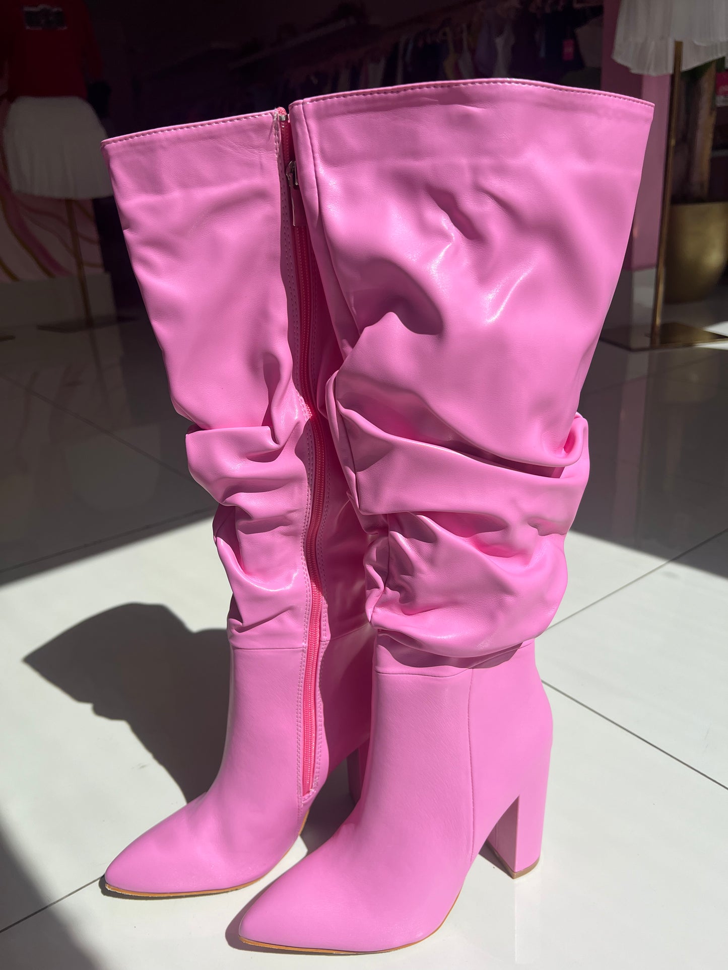 Botas Fruncidas Pink