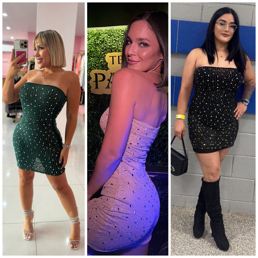 Rhinestone Polly Dress