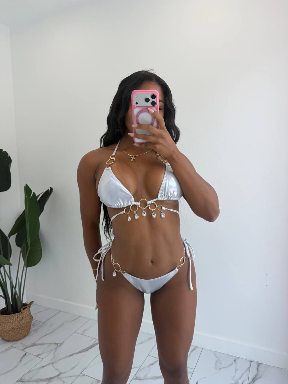 Silver party bikini